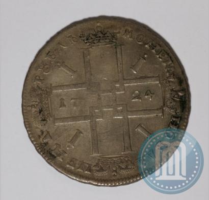 Фото 1 рубль 1724 года  "Портрет в античных доспехах"