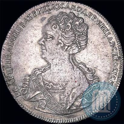 Фото 1 рубль 1725 года СПБ "Петербургский тип, портрет влево"