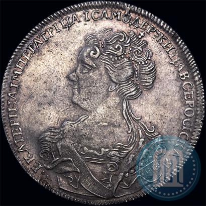 Фото 1 рубль 1726 года СПБ "Петербургский тип, портрет влево"