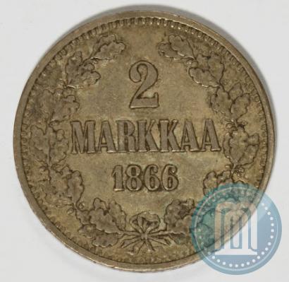 Picture 2 markkaa 1866 year S 