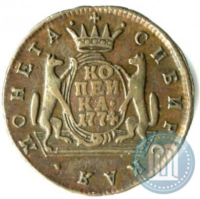 Picture 1 kopeck 1774 year КМ 