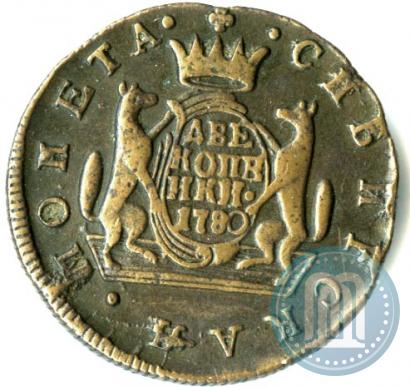 Picture 2 kopecks 1780 year КМ 