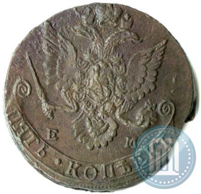 Фото 5 копеек 1782 года ЕМ 