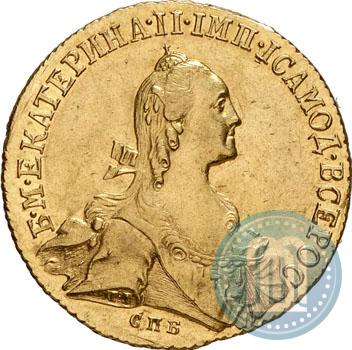 Фото 10 рублей 1766 года СПБ 