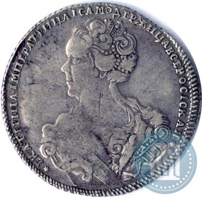 Фото Полтина 1726 года СПБ "Петербургский тип, портрет влево"