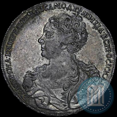 Фото 1 рубль 1726 года  "Московский тип, портрет влево"