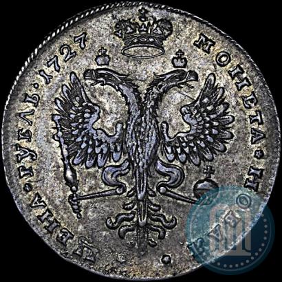 Picture 1 rouble 1727 year  "Moscow type, portrait turned to the right"