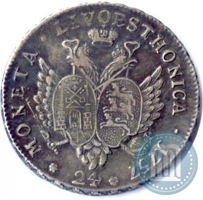 Picture 24 kopecks 1757 year  "For Livonia"