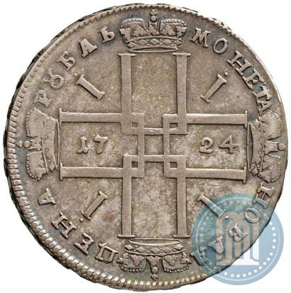 Picture 1 rouble 1724 year  "Portrait in ancient armour"