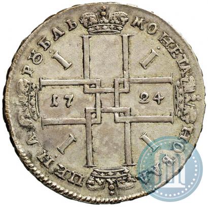 Picture 1 rouble 1724 year  "Portrait in ancient armour"
