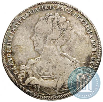 Picture 1 rouble 1725 year СПБ "Petersburg type, portrait turned to the left"