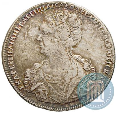 Picture 1 rouble 1725 year СПБ "Petersburg type, portrait turned to the left"