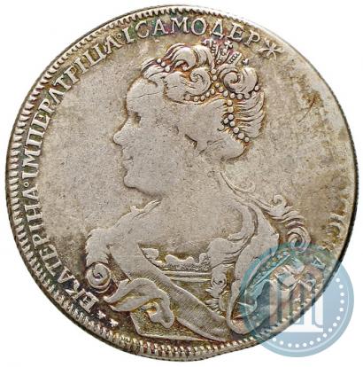 Фото 1 рубль 1726 года СПБ "Петербургский тип, портрет влево"
