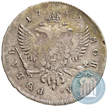 Фото 1 рубль 1742 года СПБ 