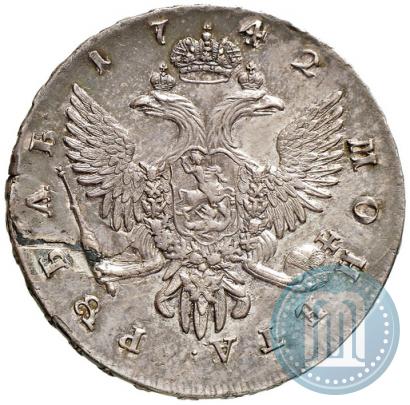 Фото 1 рубль 1742 года СПБ 