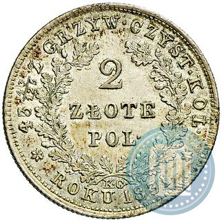Picture 2 złote 1831 year KG "Polish uprising"