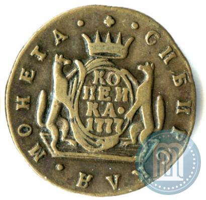 Фото 1 копейка 1777 года КМ 