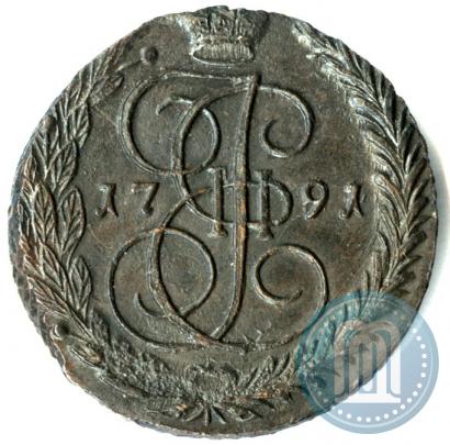 Picture 5 kopecks 1791 year ЕМ 