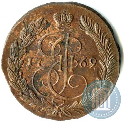 Picture 5 kopecks 1769 year ЕМ 