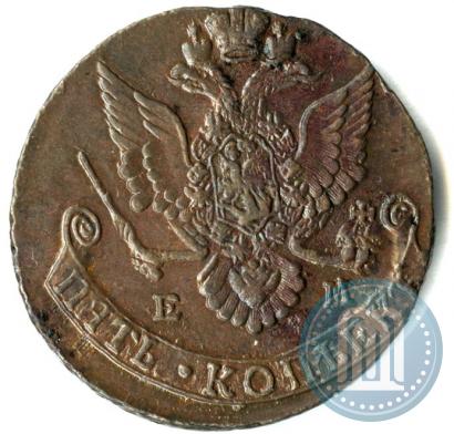 Picture 5 kopecks 1782 year ЕМ 