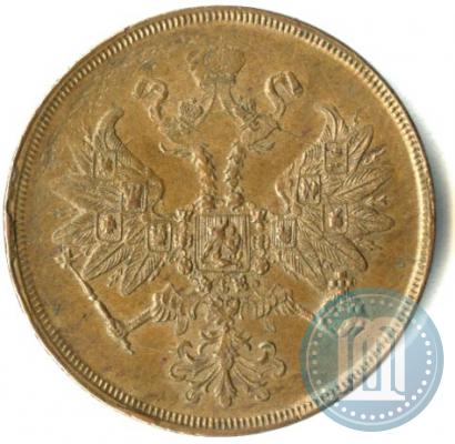 Picture 2 kopecks 1864 year ЕМ 