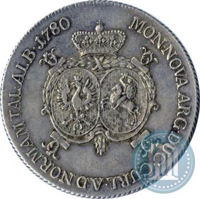 Picture Thaler 1780 year  "Peter von Biron. Courland"