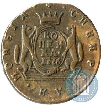 Picture 1 kopeck 1776 year КМ 
