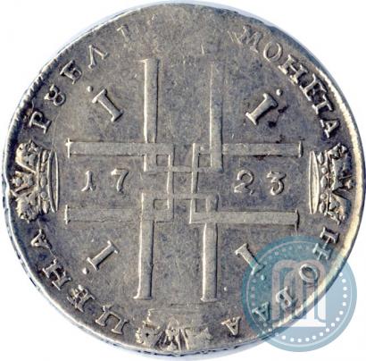 Фото 1 рубль 1723 года  "Портрет в античных доспехах"