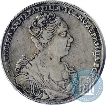 Picture 1 rouble 1726 year  "Moscow type, portrait turned to the right"