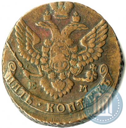 Picture 5 kopecks 1788 year ЕМ 