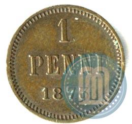 Фото 1 пенни 1873 года  