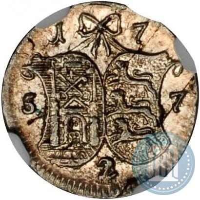 Фото 2 копейки 1757 года  "Ливонез"