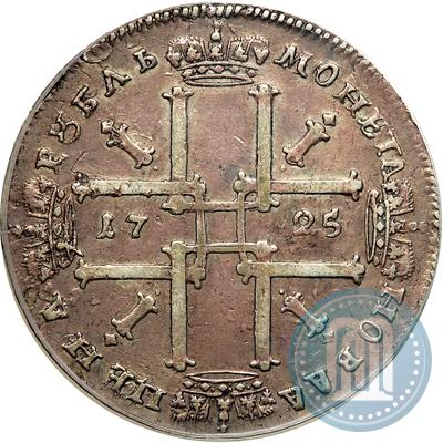 Фото 1 рубль 1725 года  "Портрет в античных доспехах"