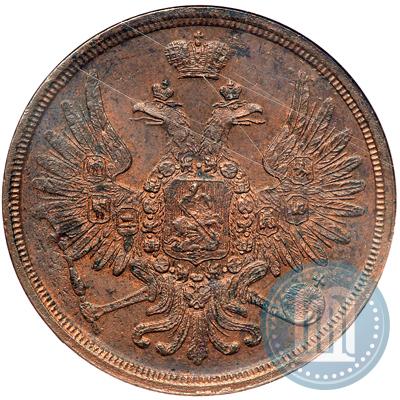 Picture 3 kopecks 1858 year ЕМ 