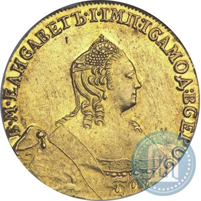 Фото 5 рублей 1758 года  