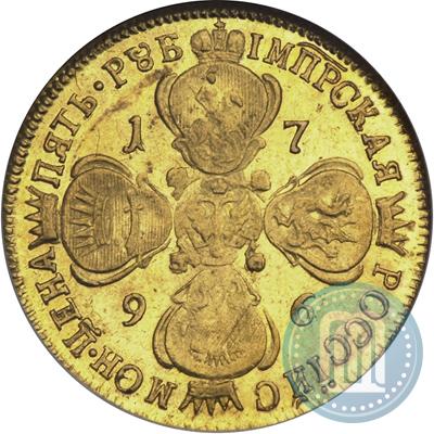 Фото 5 рублей 1796 года СПБ 