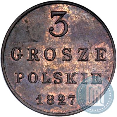 Фото 3 гроша 1827 года FH 