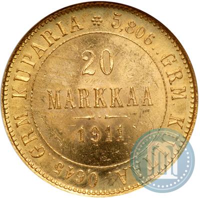 Picture 20 markkaa 1911 year L 