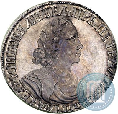Picture Poltina 1702 year  "Without ribbons near the wreath"