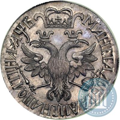 Picture Poltina 1702 year  "Without ribbons near the wreath"