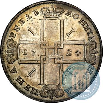 Фото 1 рубль 1724 года  "Портрет в античных доспехах"