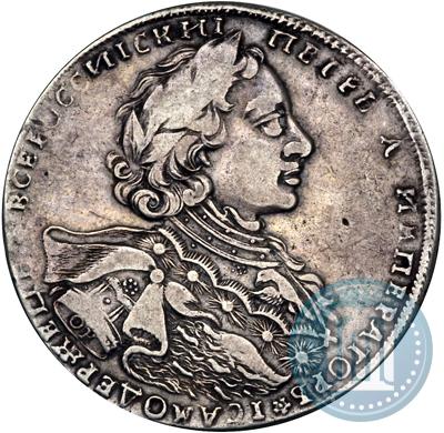 Фото 1 рубль 1723 года OK "Портрет в горностаевой мантии"