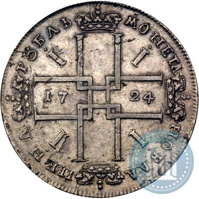 Picture 1 rouble 1724 year OK "Portrait in ancient armour"