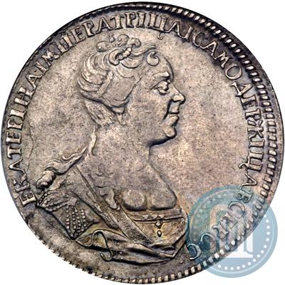 Фото Полтина 1726 года  "Петербургский тип, портрет вправо"