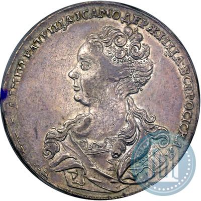 Фото 1 рубль 1726 года  "Московский тип, портрет влево"