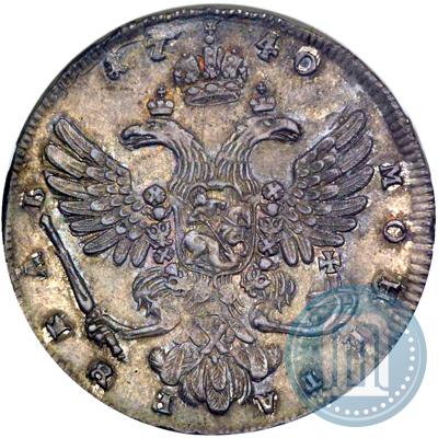 Picture 1 rouble 1740 year  "Moscow type"
