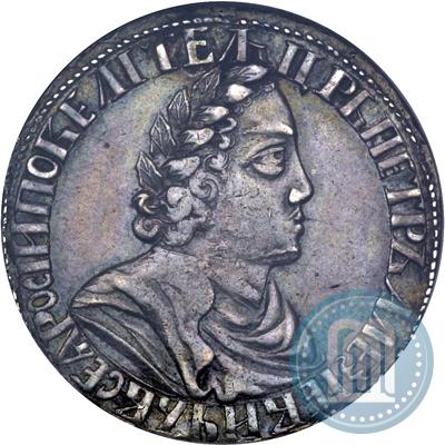 Фото Полтина 1702 года  "Без лент у венка"