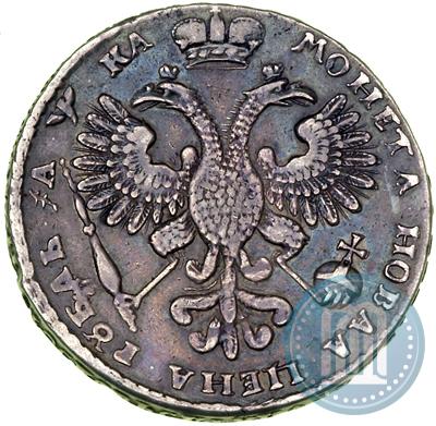 Фото 1 рубль 1721 года K "Портрет в наплечниках"