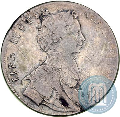 Picture 1 rouble 1712 year  "Portrait by S. Gouin"