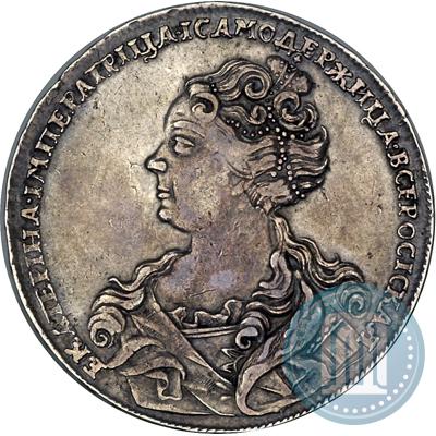 Picture 1 rouble 1726 year  "Moscow type, portrait turned to the left"